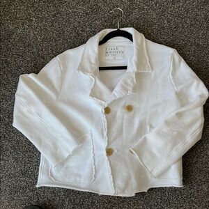 Frank & Eileen White Cropped Suit Jacket